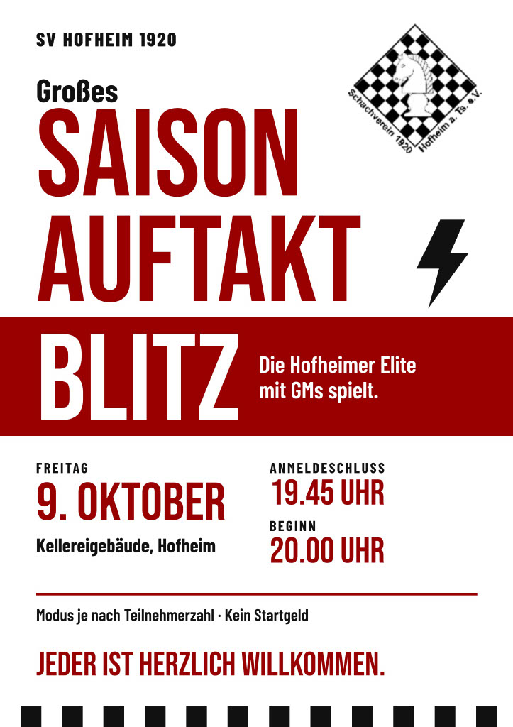Saison-Auftakt-Blitz